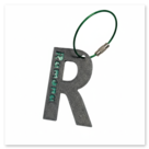 Ein Schlüsselanhänger mit dem eigenen Vornamen im Anfangsbuchstaben.<br />Gedruckt mit 0,4 mm Düse