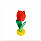 Eine stehende Rose.<br />Farben: Gelb, Grün, Rot<br />Gedruckt mit 0,4 mm Düse